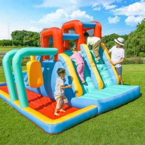New Design Cool Double Slide Pool Blue Inflatable Bouncer Water Slide Bouncy House Good Quality New Design Cool Double Slide Pool Blue Inflatable Bouncer Water Slide Bouncy House Good Quality